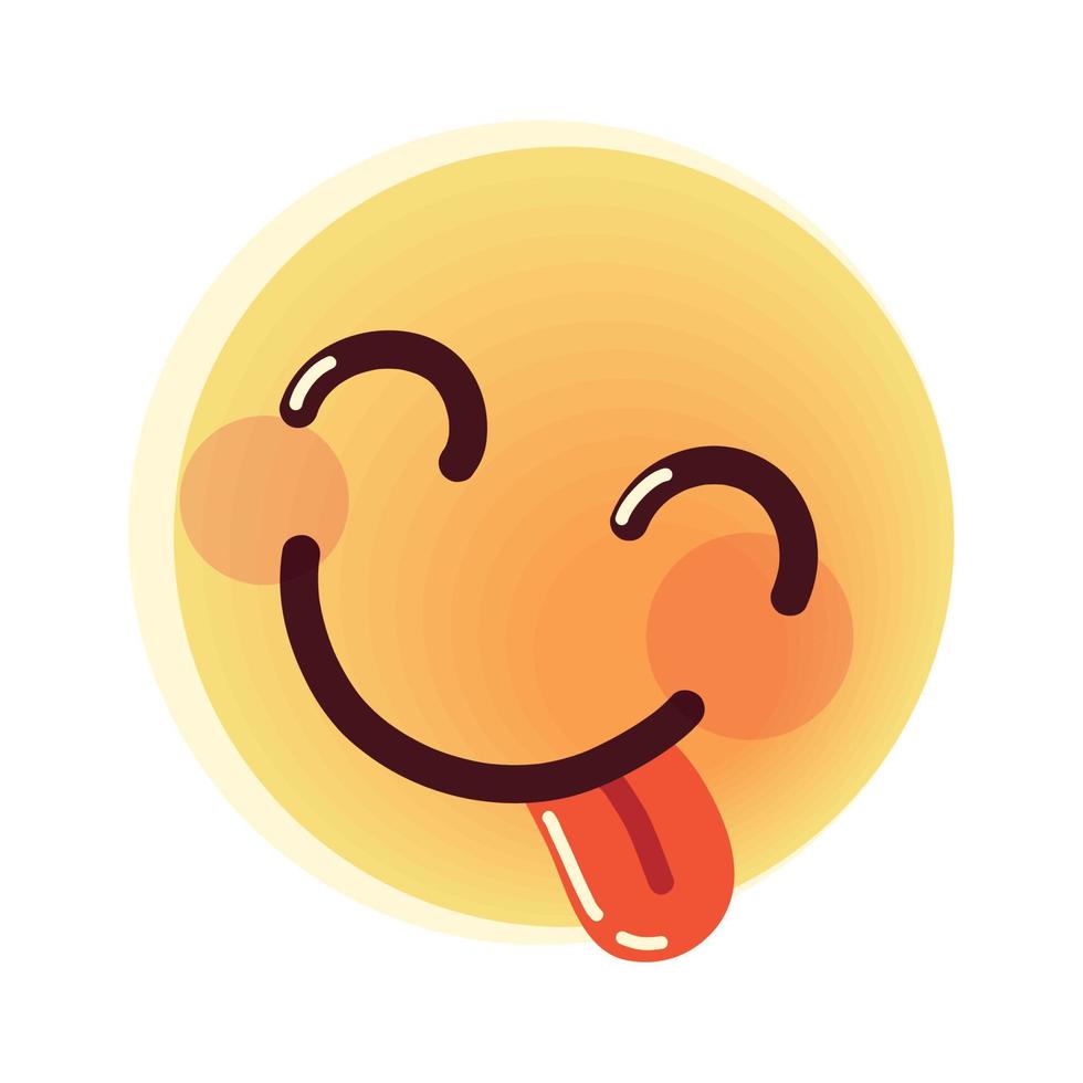 emoji língua de fora vetor