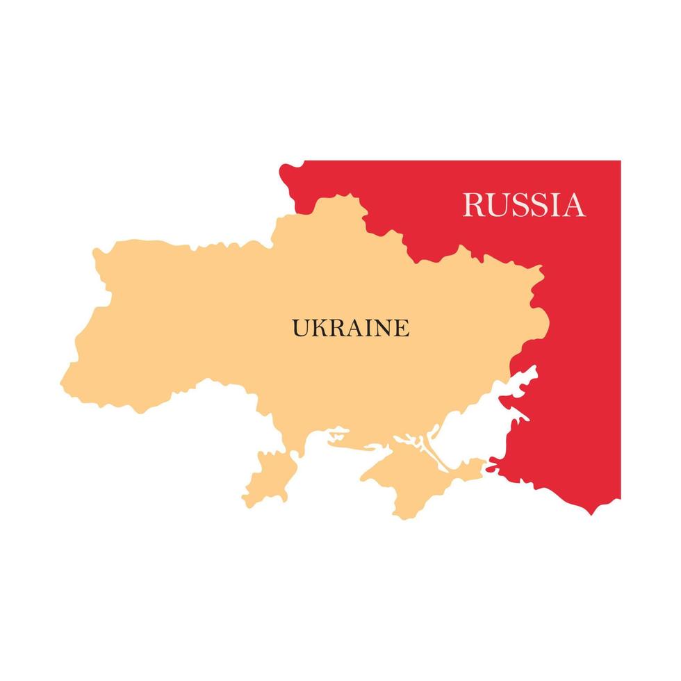 mapas da rússia e da ucrânia vetor