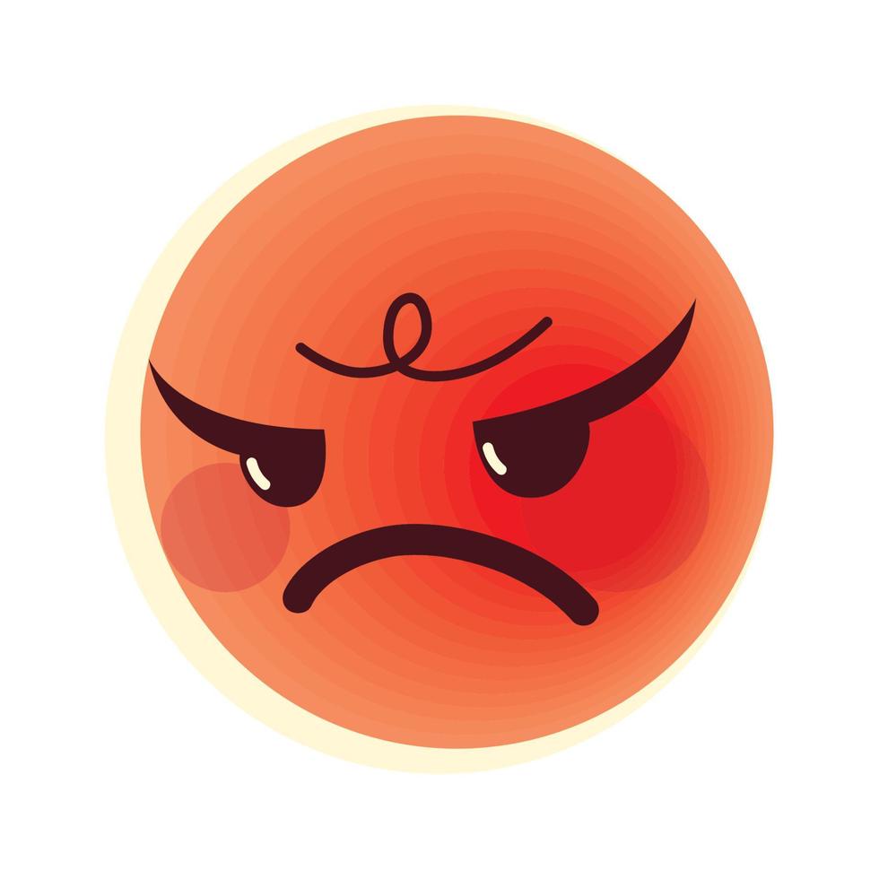 ícone de emoji com raiva vetor