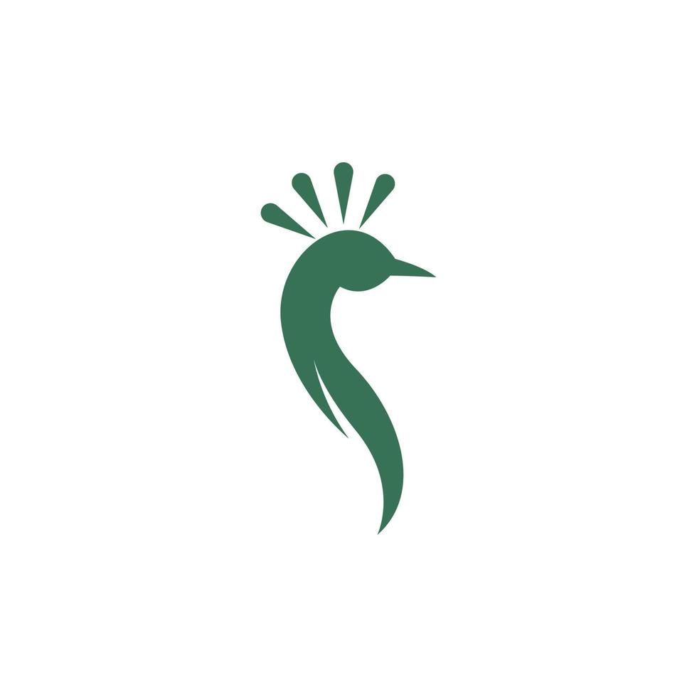 design de logotipo de ícone de pavão vetor