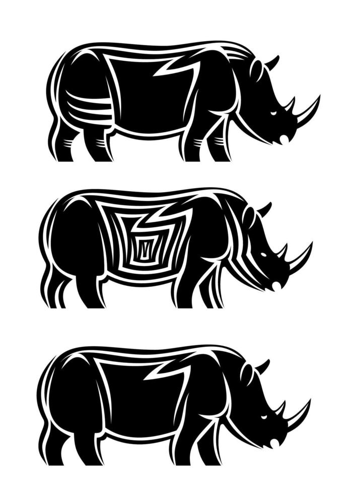rinoceronte animal selvagem ou rinoceronte vetor