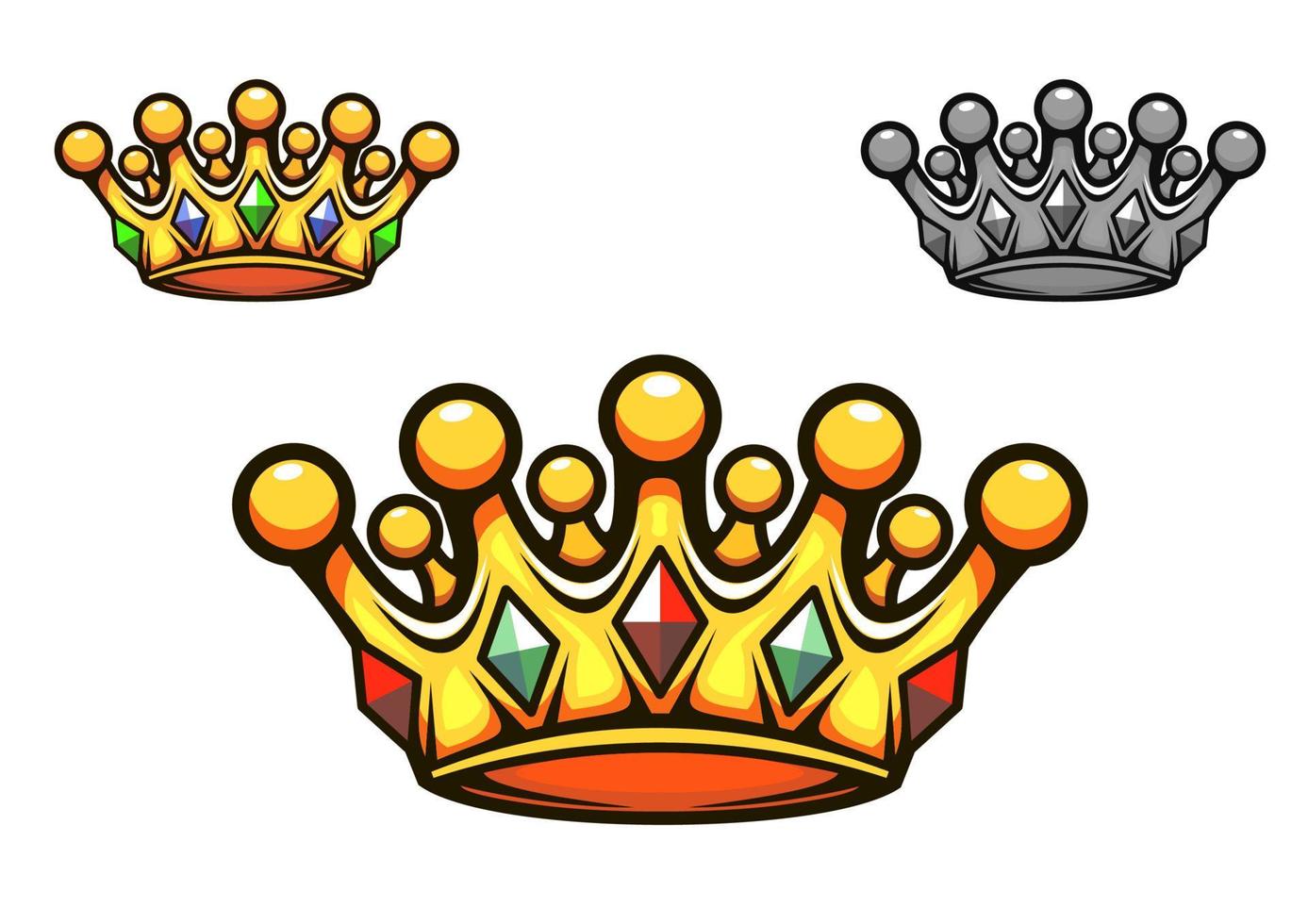 coroa de ouro de luxo vetor