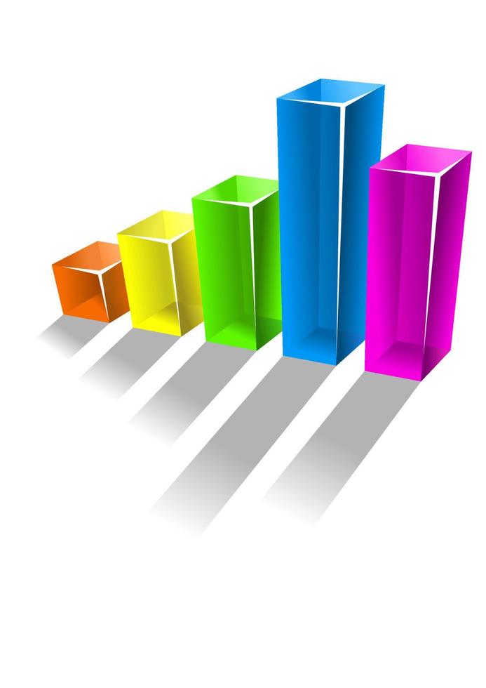 gráfico de crescimento brilhante vetor