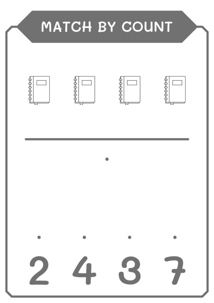 jogo por contagem de notebook, jogo para crianças. ilustração vetorial, planilha para impressão vetor