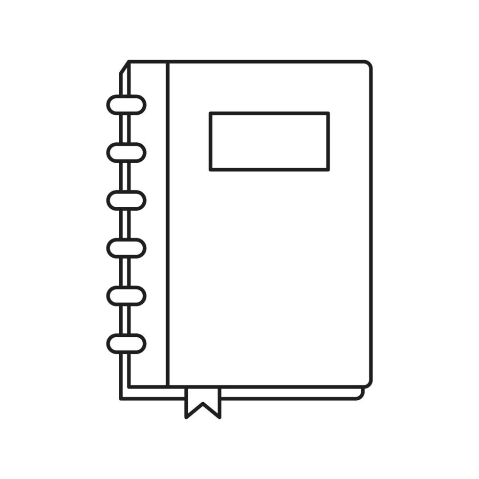 notebook isolado no fundo branco. ilustração vetorial vetor