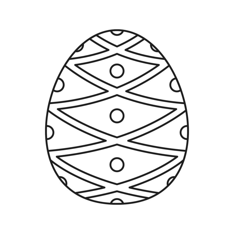 ovo de páscoa isolado no fundo branco. ilustração vetorial vetor
