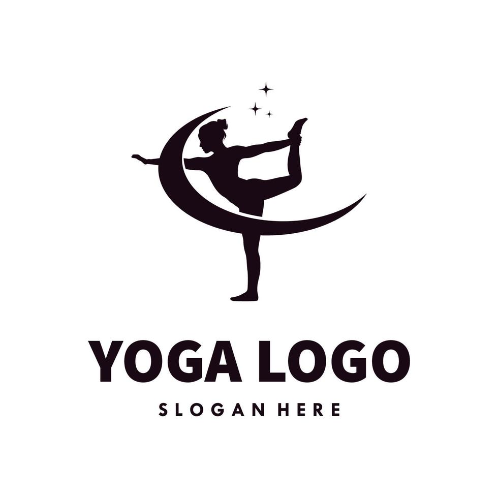 vetor premium de design de modelo de logotipo de ioga