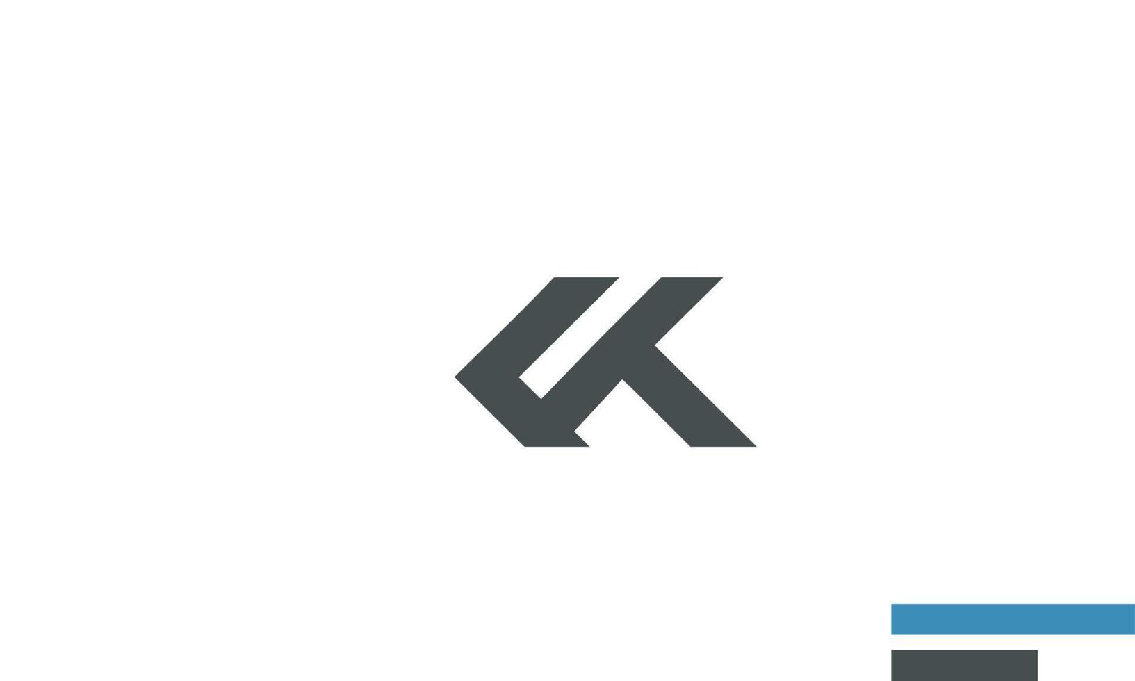 letras do alfabeto iniciais monograma logotipo ck, kc, c e k vetor