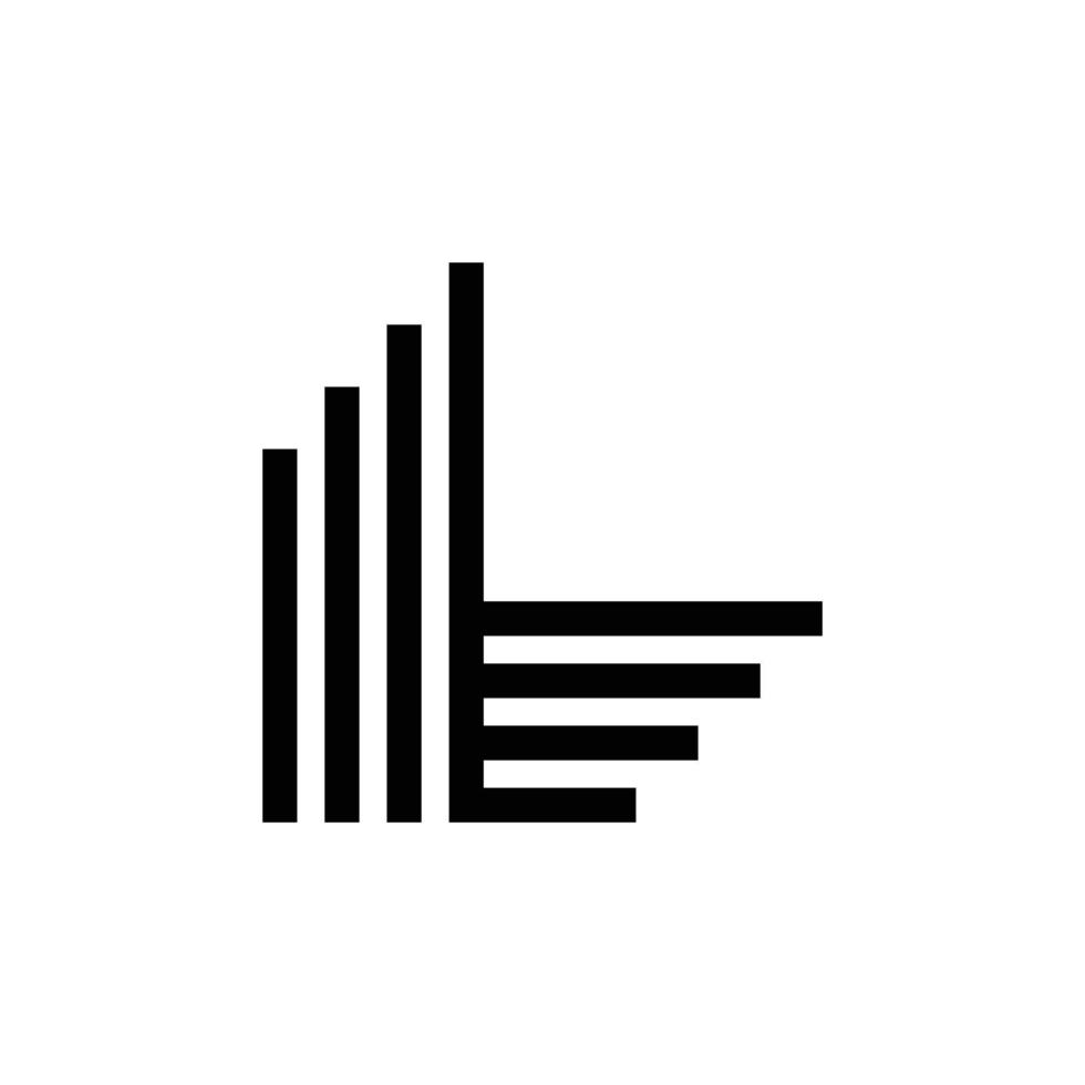 design de logotipo de monograma moderno letra l vetor
