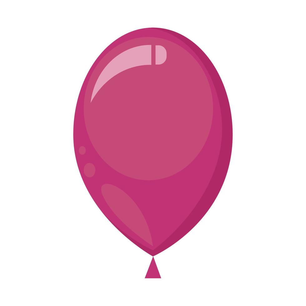 balão fucshia flutuando com hélio vetor