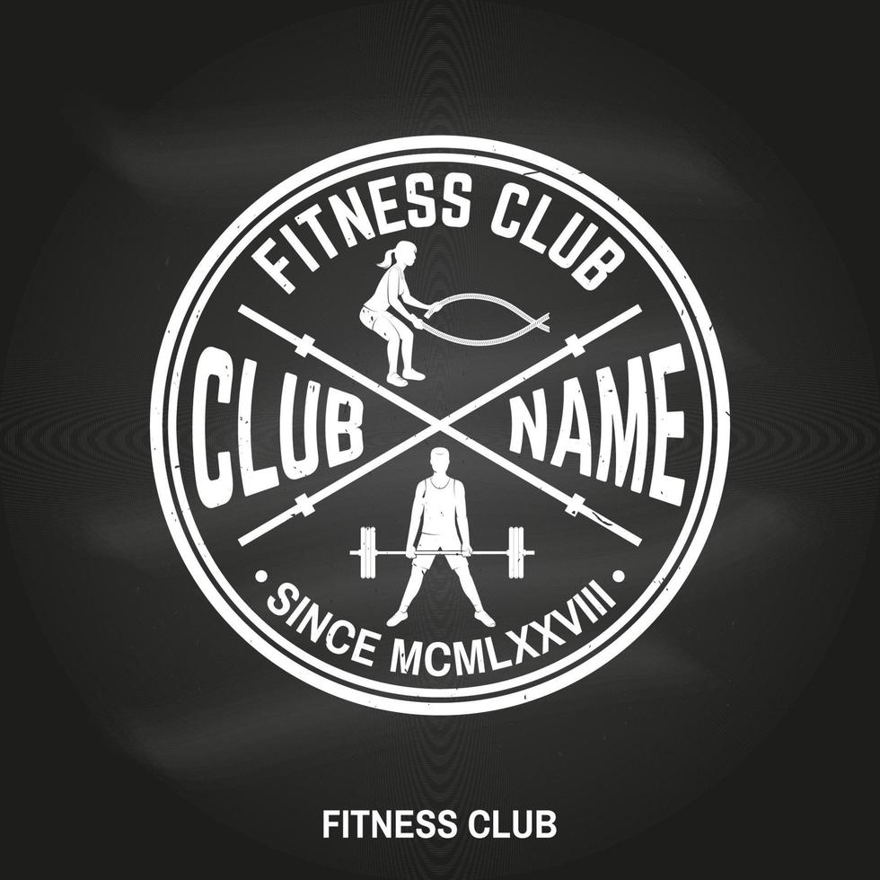 distintivo do clube de fitness. ilustração vetorial. vetor