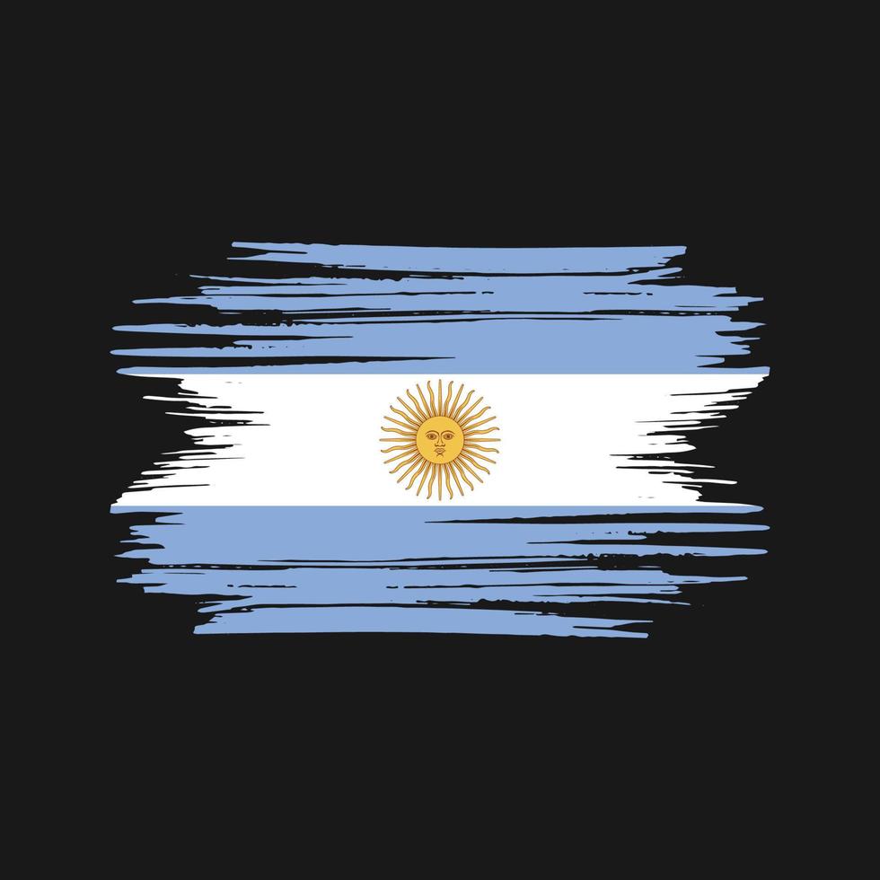 pinceladas de bandeira argentina. bandeira nacional vetor