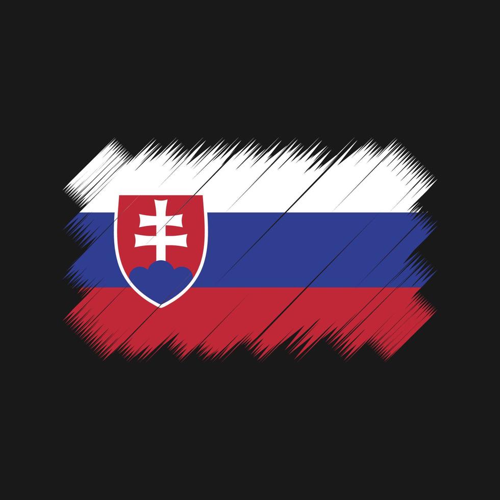 vetor de pincel de bandeira da eslováquia. bandeira nacional