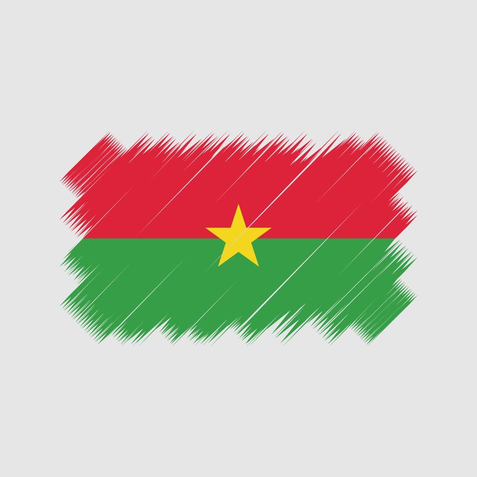 vetor de pincel de bandeira de burkina faso. bandeira nacional