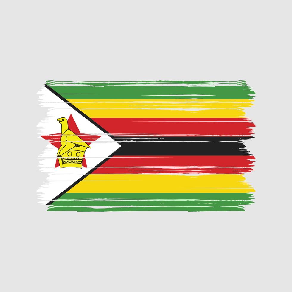 vetor de bandeira do zimbábue. bandeira nacional