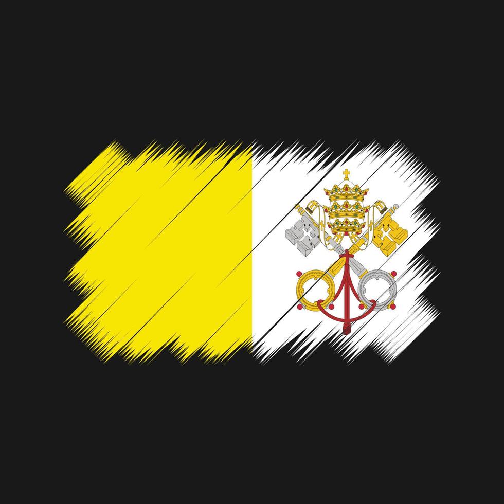 vetor de pincel de bandeira do Vaticano. bandeira nacional