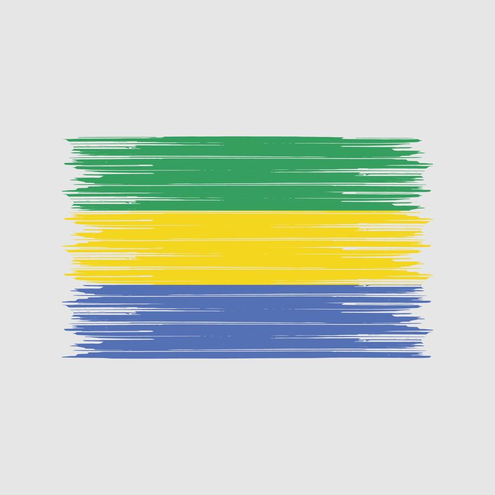 escova de bandeira do gabão. bandeira nacional vetor