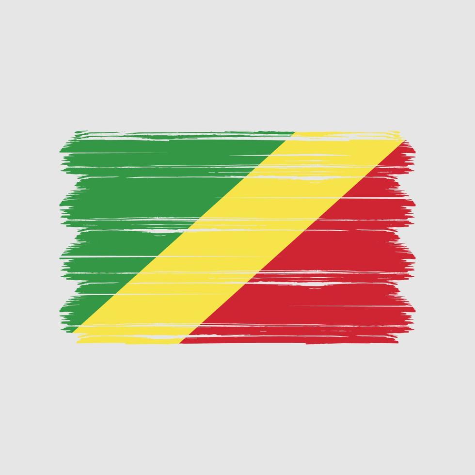 vetor de bandeira do congo. bandeira nacional