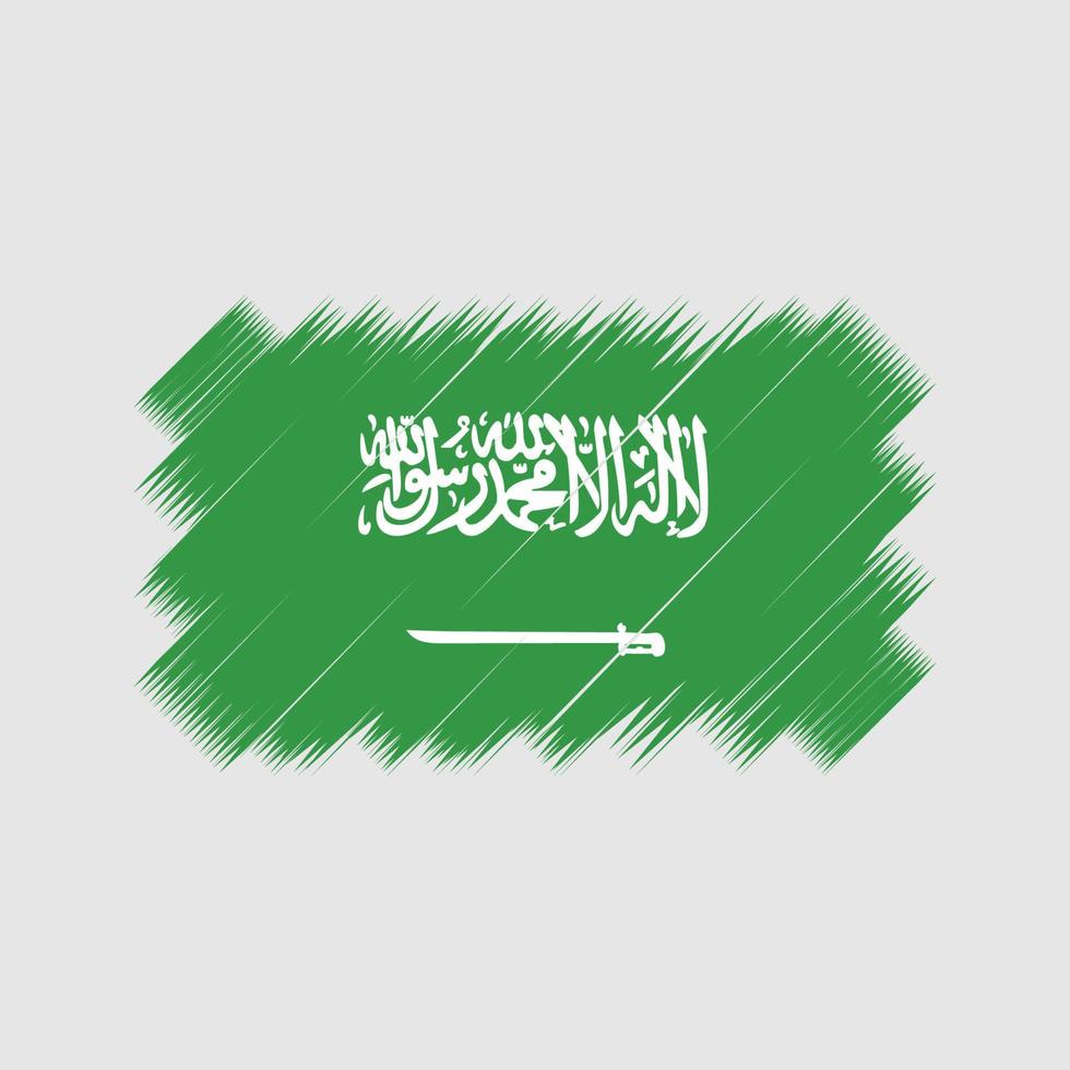 vetor de pincel de bandeira da arábia saudita. bandeira nacional