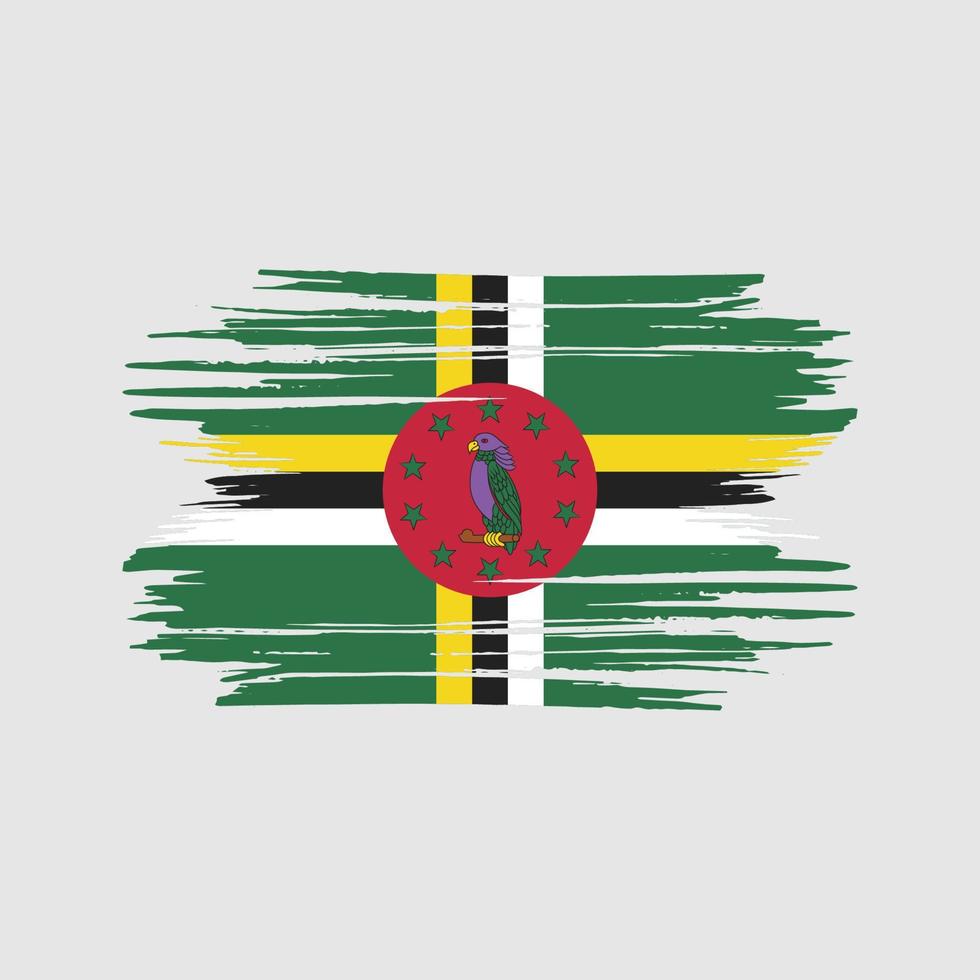 pinceladas de bandeira dominica. bandeira nacional vetor