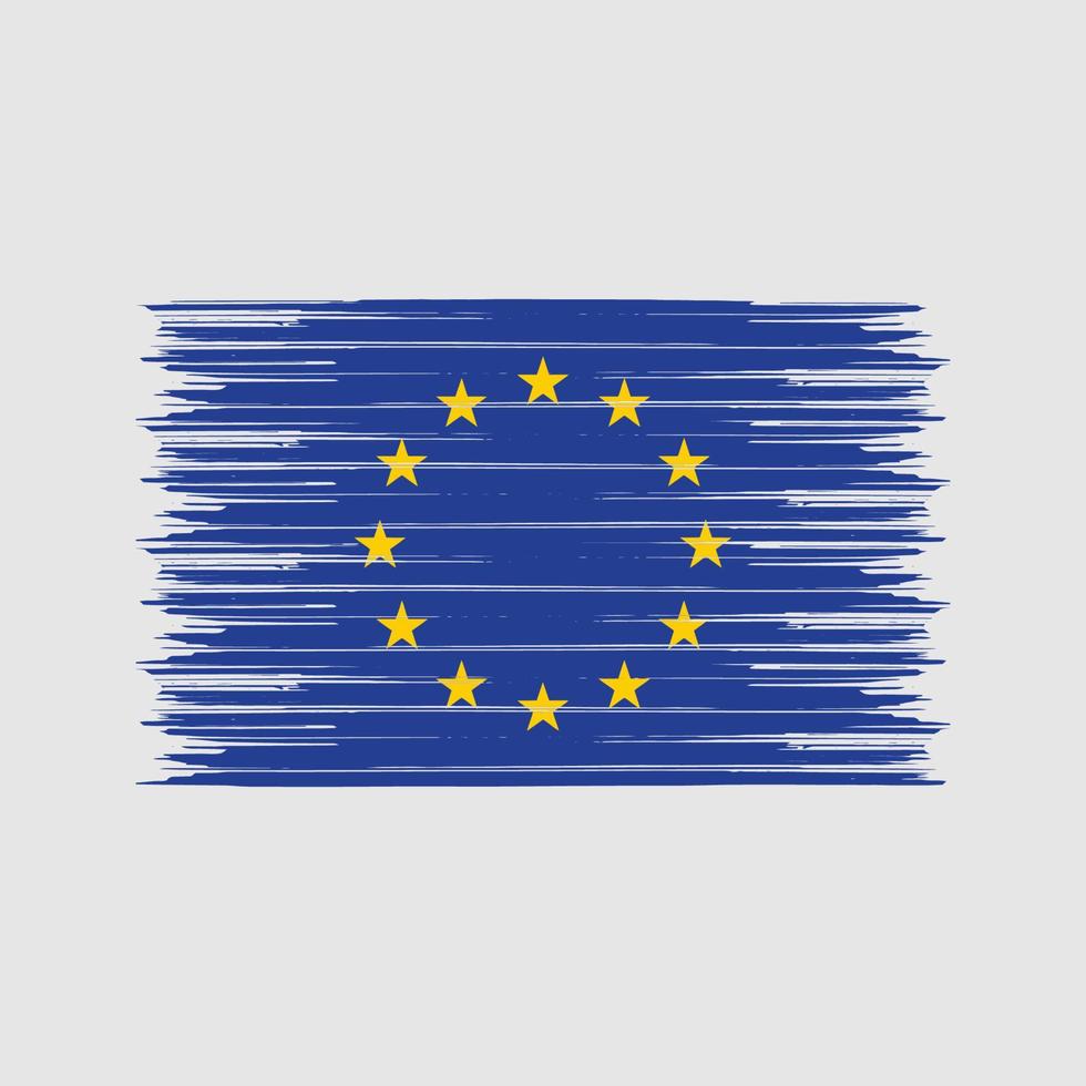 escova de bandeira europeia. bandeira nacional vetor