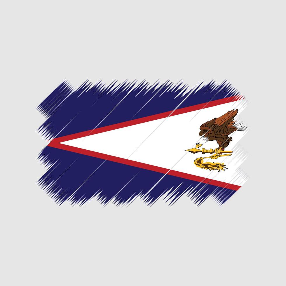 vetor de pincel de bandeira de samoa americana. bandeira nacional