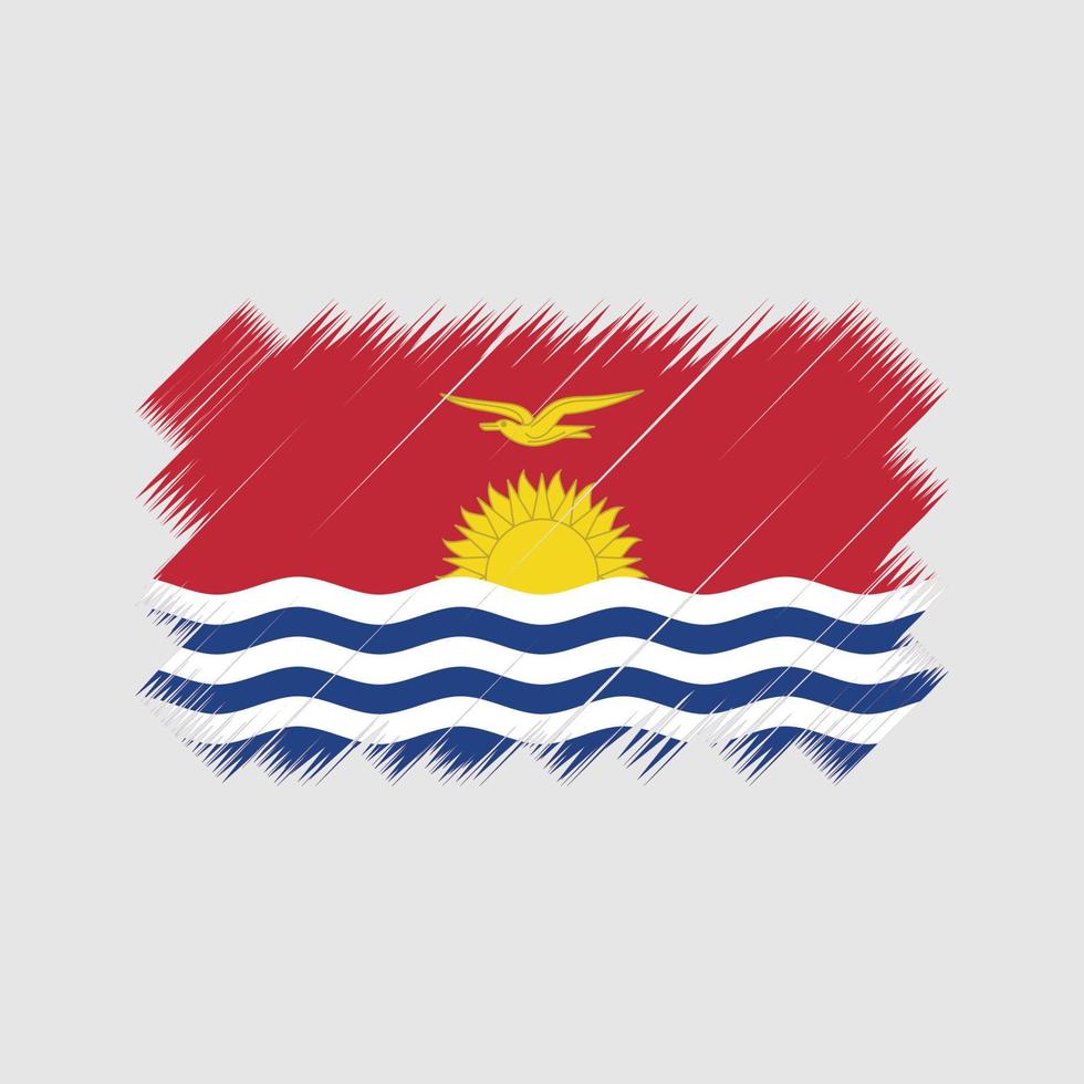 vetor de pincel de bandeira de kiribati. bandeira nacional
