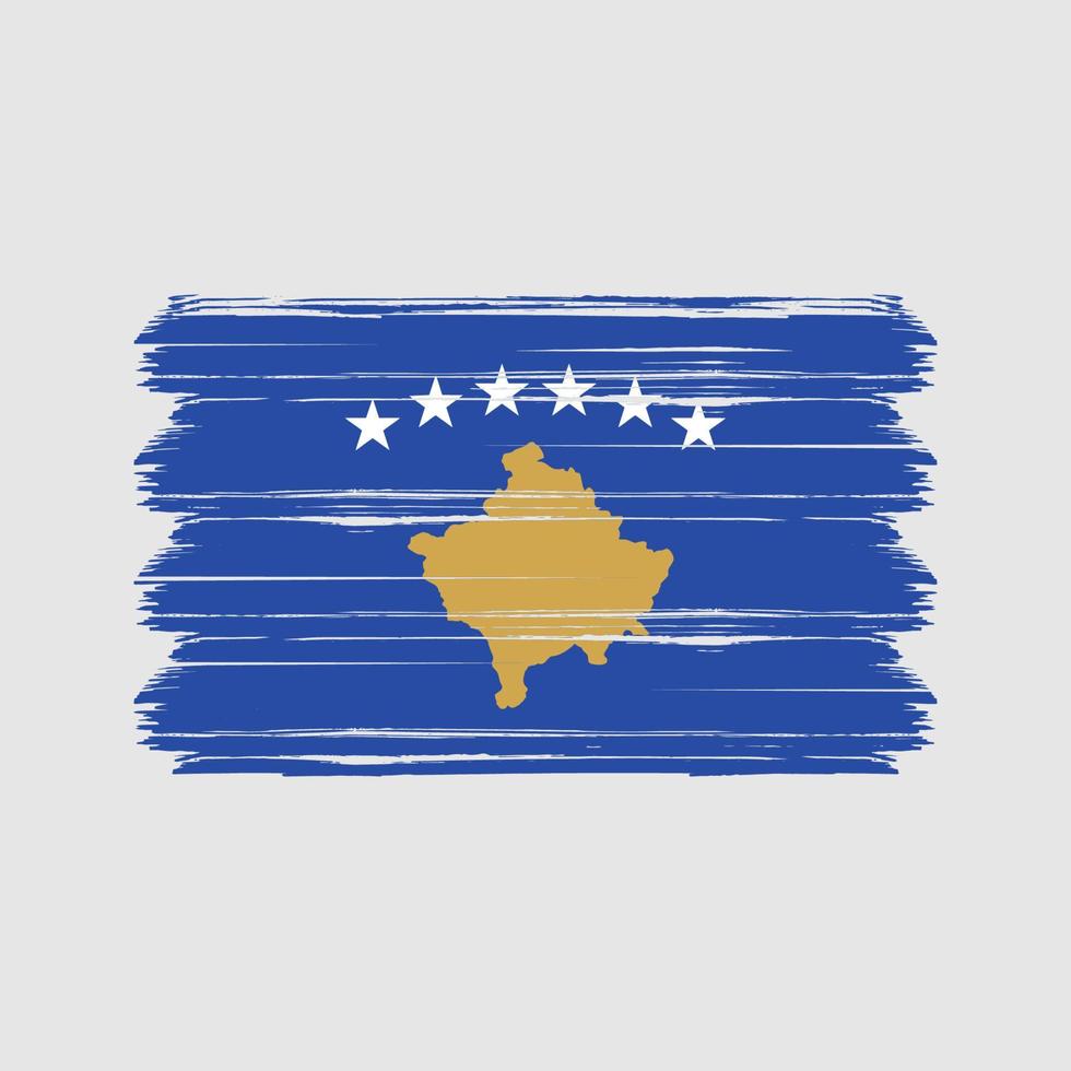 vetor de bandeira do Kosovo. bandeira nacional