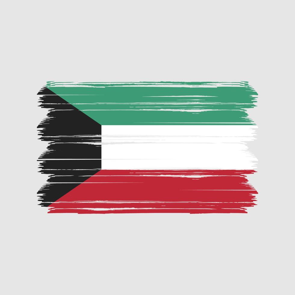 vetor de bandeira do kuwait. bandeira nacional