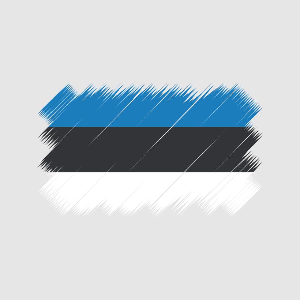 vetor de pincel de bandeira da estônia. bandeira nacional