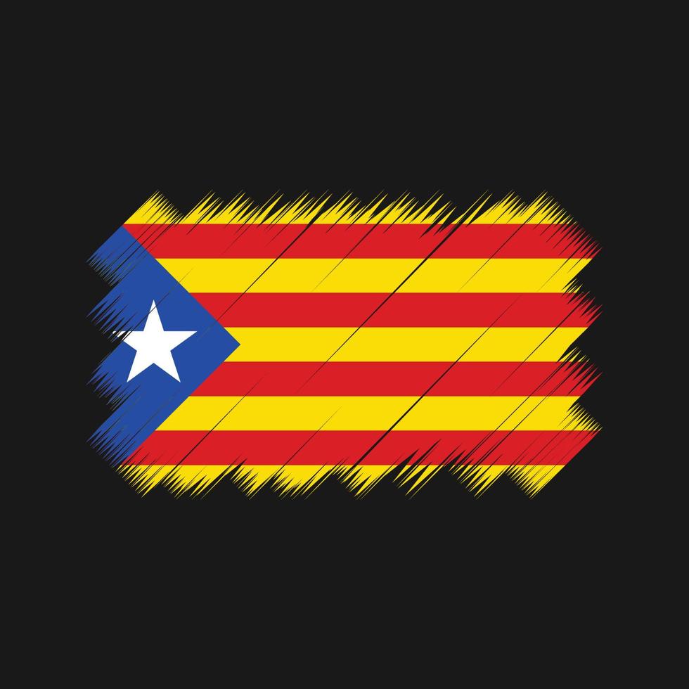 vetor de escova de bandeira da Catalunha. bandeira nacional