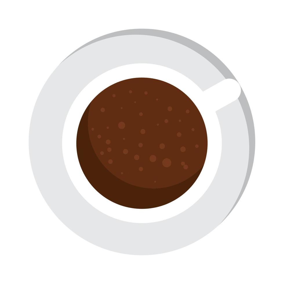 visão aérea da xícara de café vetor
