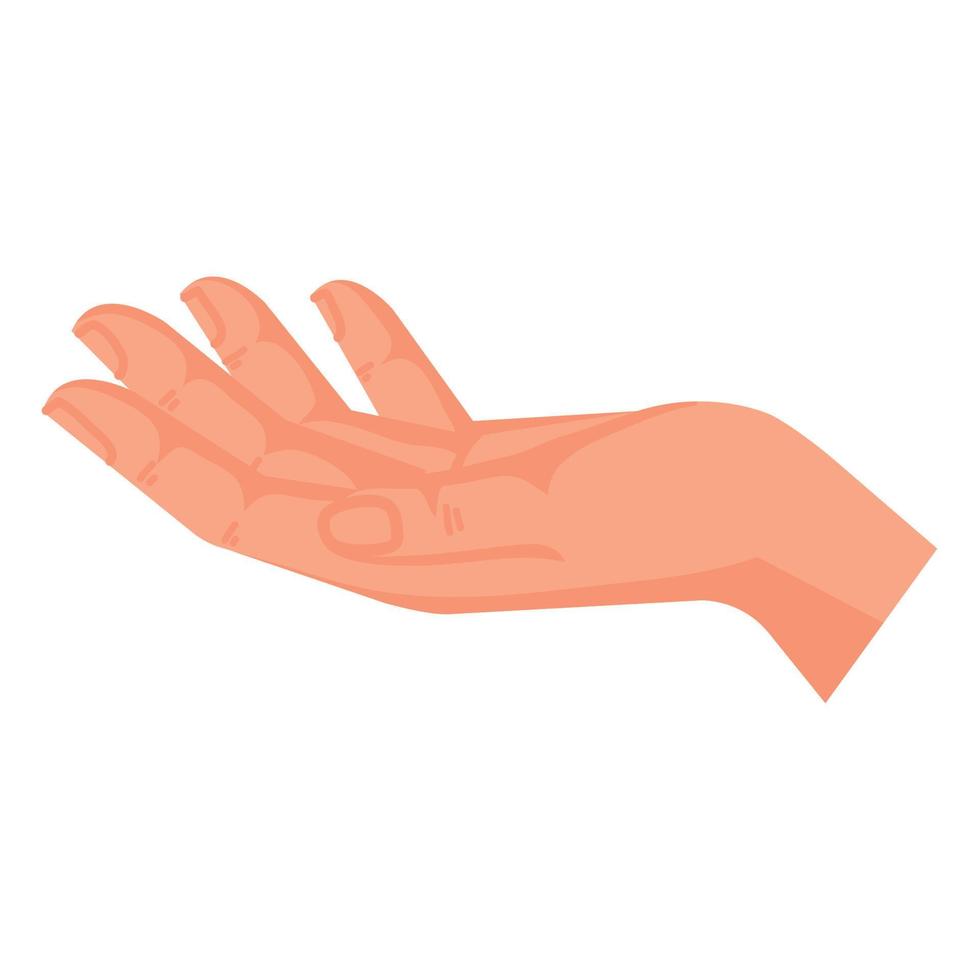 mão humana recebendo vetor