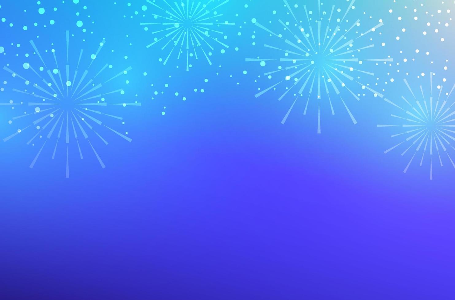 fundo luminoso de celebração de luz de fogo de artifício azul festivo vetor