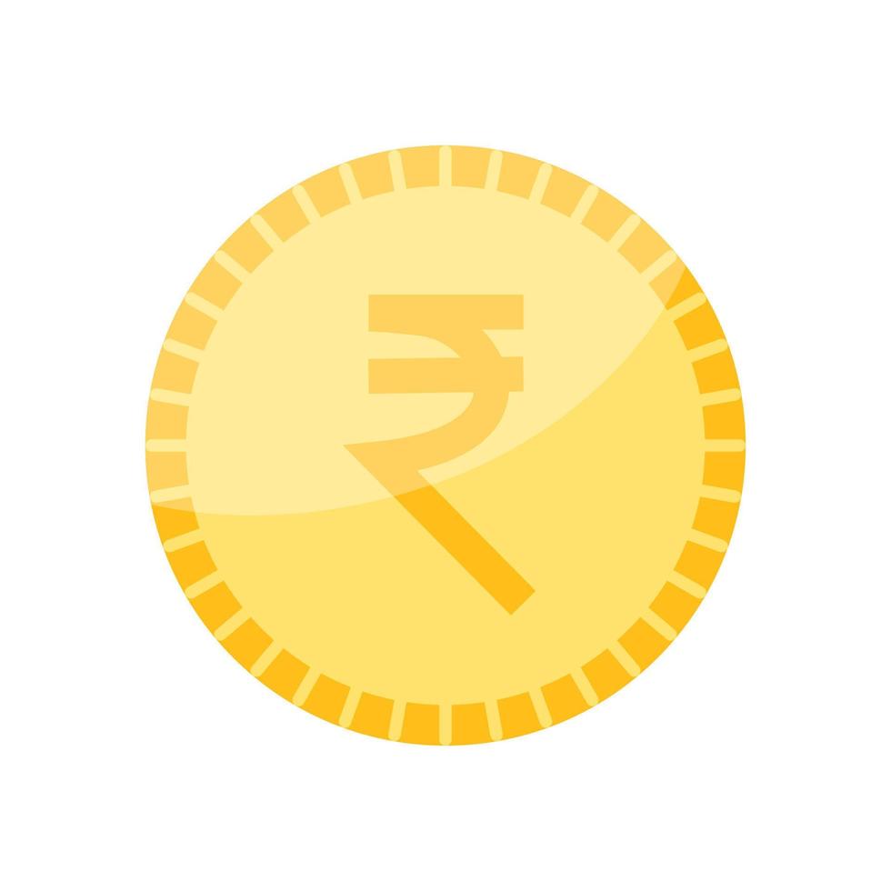 moeda do símbolo de moeda da rupia indiana. vetor