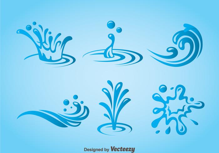 Vetor splash water icons