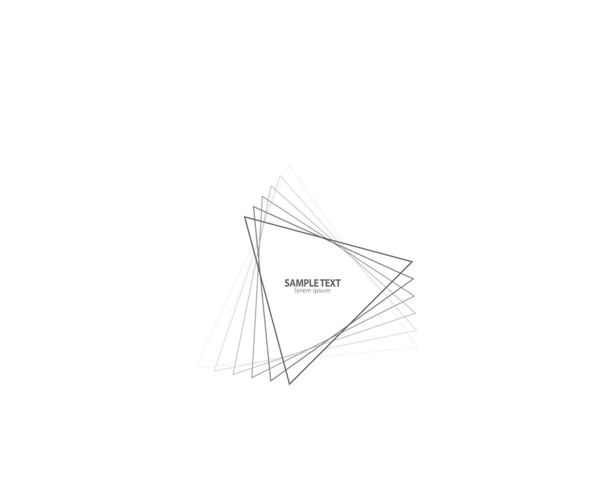 vetor de linha de triângulo. arte de linha de pirâmide. forma geométrica. design de logotipo