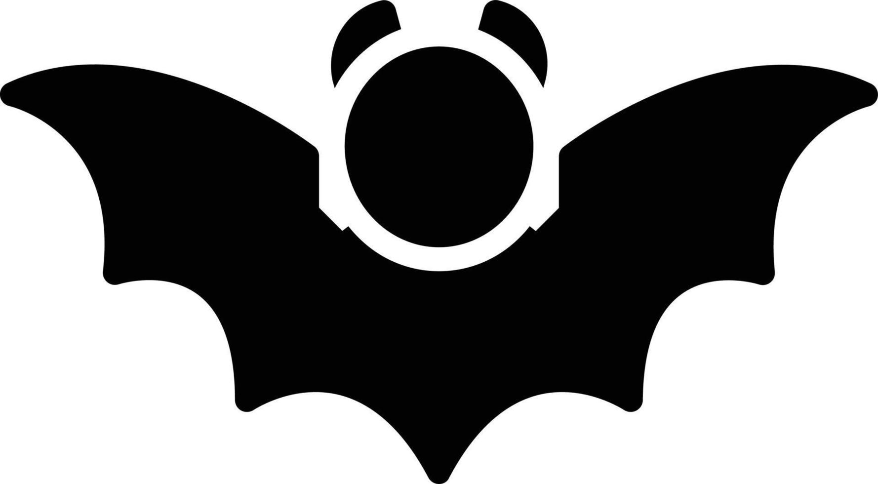 ícone de glifo de morcego vetor