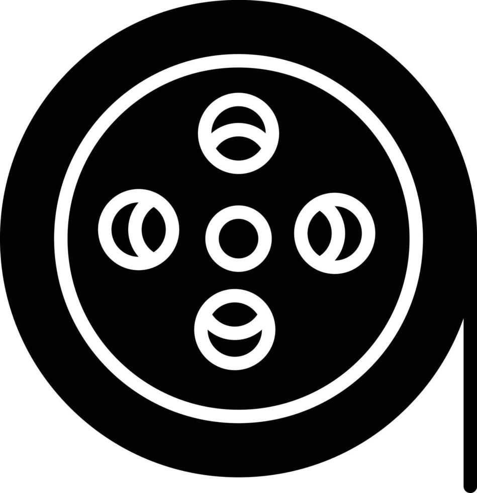 ícone de glifo de carretel vetor