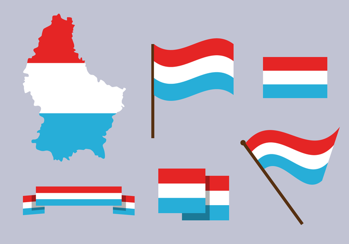 Vector de mapa do Luxemburgo grátis