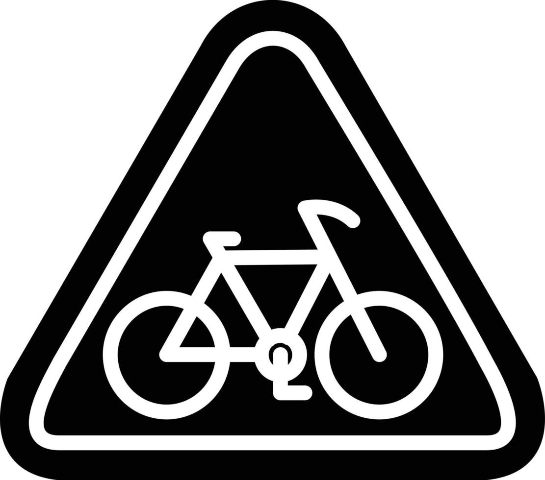 ícone de glifo de sinal de estrada vetor