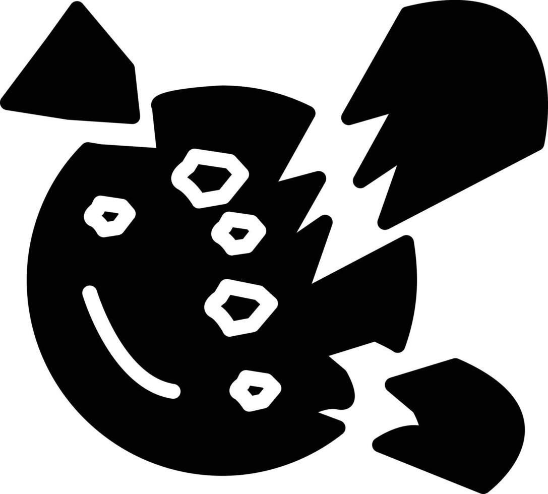 ícone de glifo destruído vetor