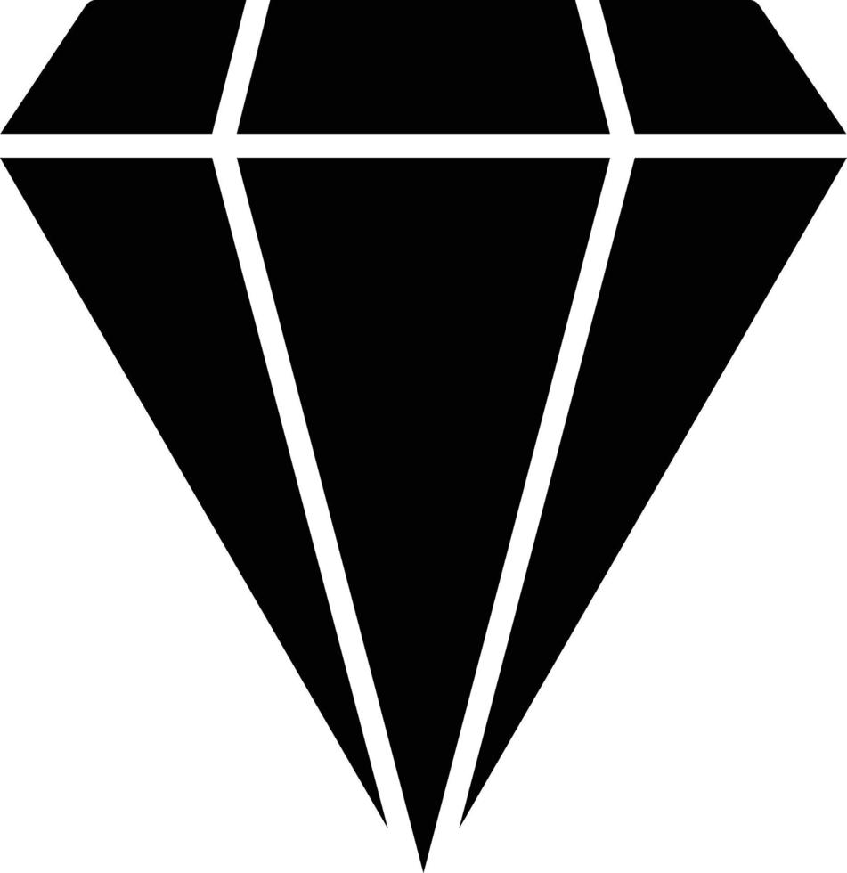ícone de glifo de diamante vetor