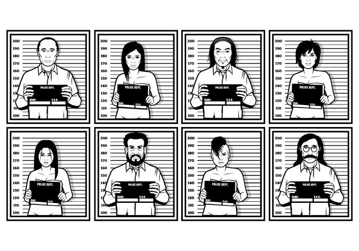 Ilustração vetorial do Mugshot vetor