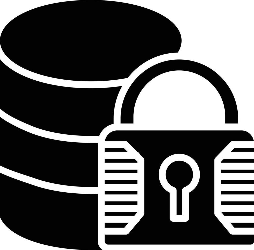 ícone de glifo do banco de dados vetor
