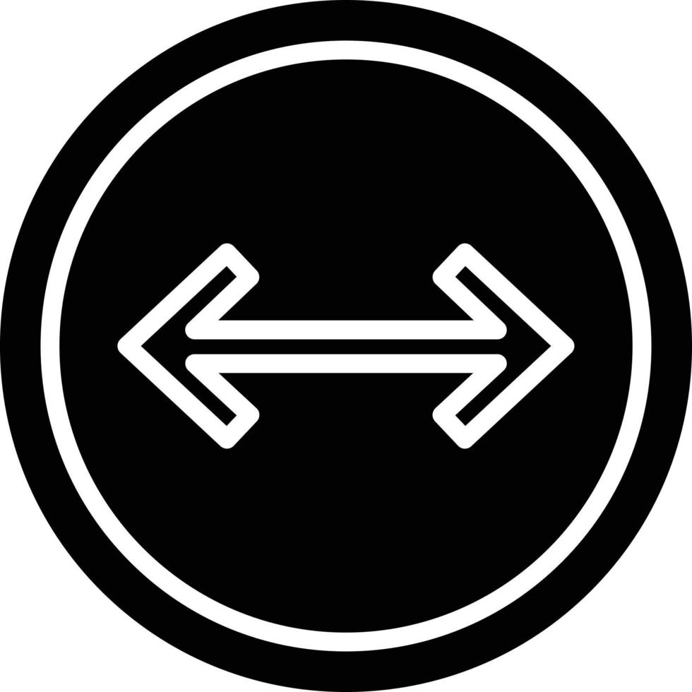 ícone de glifo de seta para a esquerda para a direita vetor
