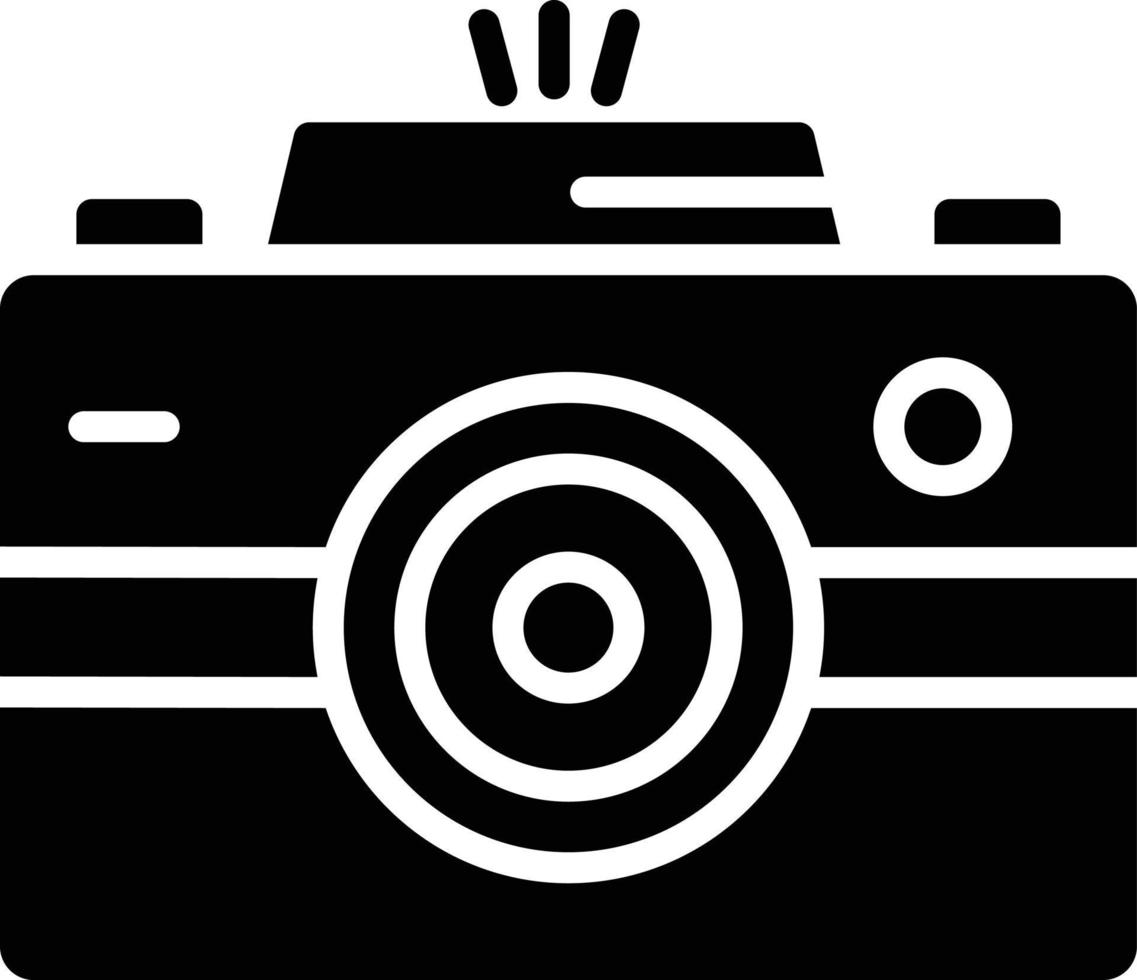 ícone de glifo de câmera vetor