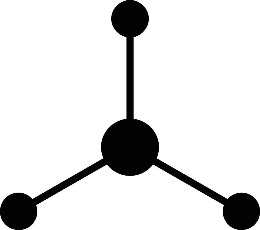 ícone de glifo de molécula vetor