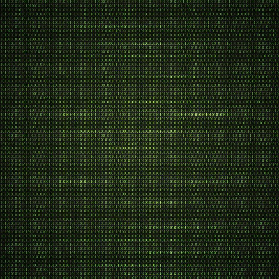 código binário fundo verde brilhante. código de programação. conceito de big data. tecnologia digital vector illustration.vector modelo para seus projetos de design.