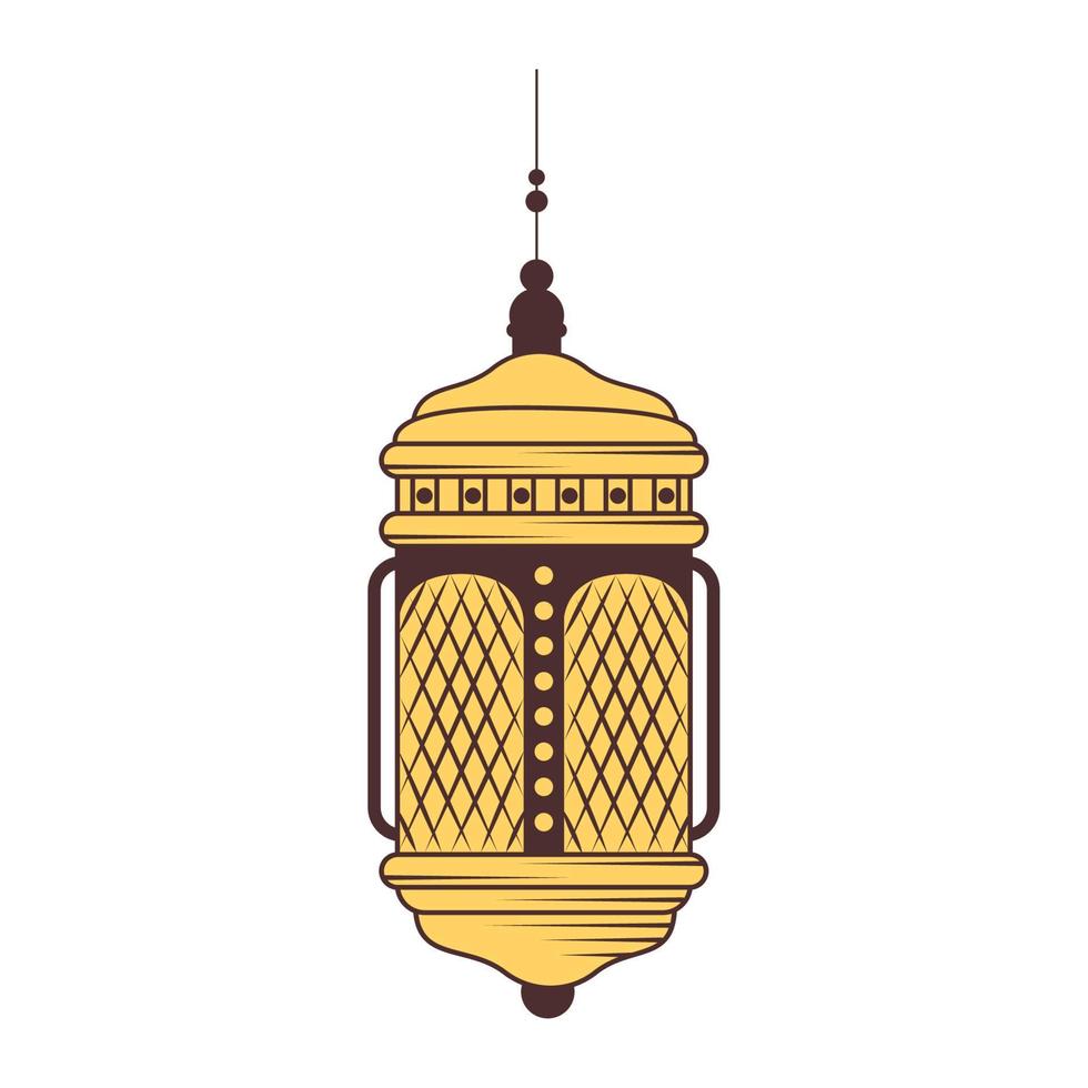 lanterna árabe pendurada vetor